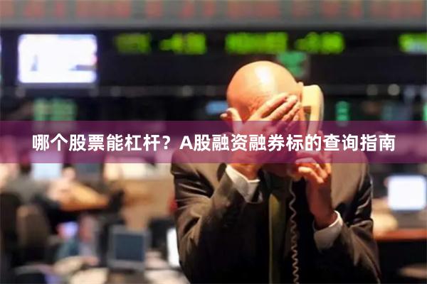 哪个股票能杠杆？A股融资融券标的查询指南